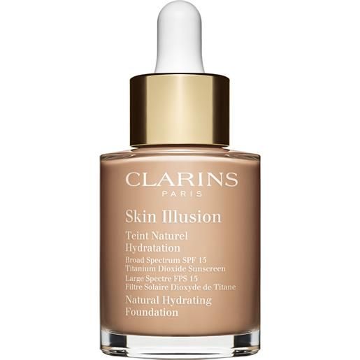 Clarins skin illusion effetto pelle nuda e idratazione 108.5 - cashew