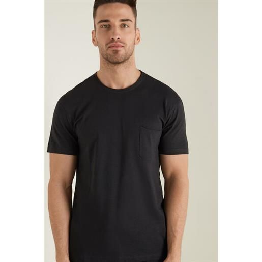 Tezenis t-shirt in cotone con taschino uomo nero