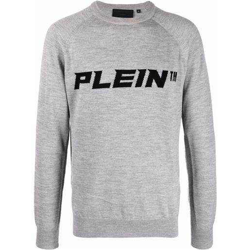 Philipp Plein maglione con stampa - grigio