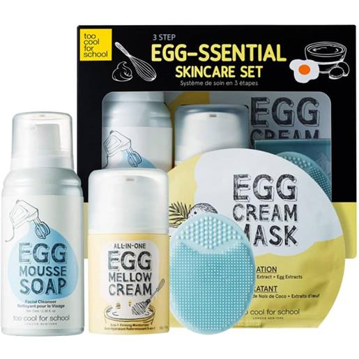 TOO COOL FOR SCHOOL egg-ssential skincare set cofanetto cura viso set