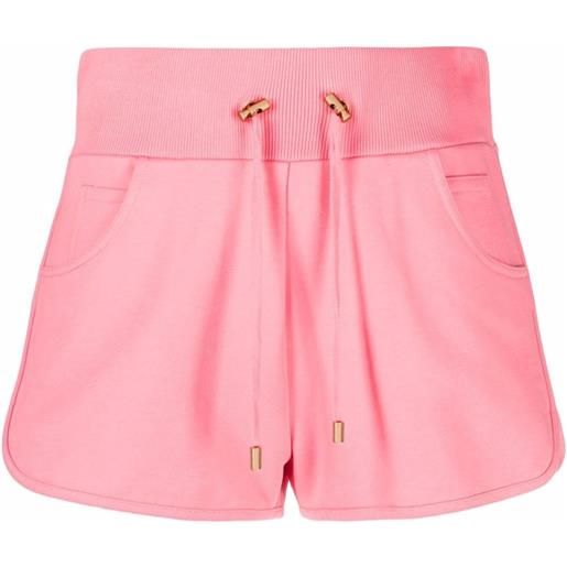 Balmain shorts sportivi con coulisse - rosa