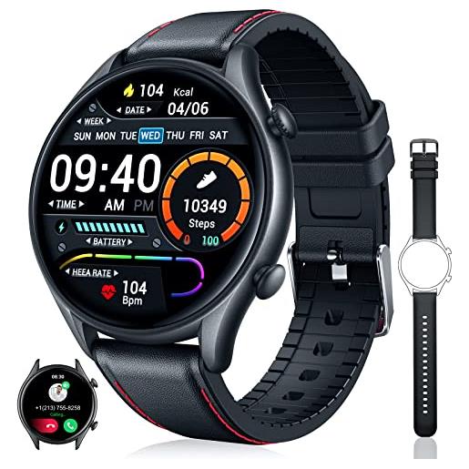 Motsfit smartwatch uomo chiamata bluetooth e risposta vivavoce - orologio fitness con contapassi cardiofrequenzimetro da polso pressione sanguigna calorie impermeabile smart watch uomo per android i. Phone