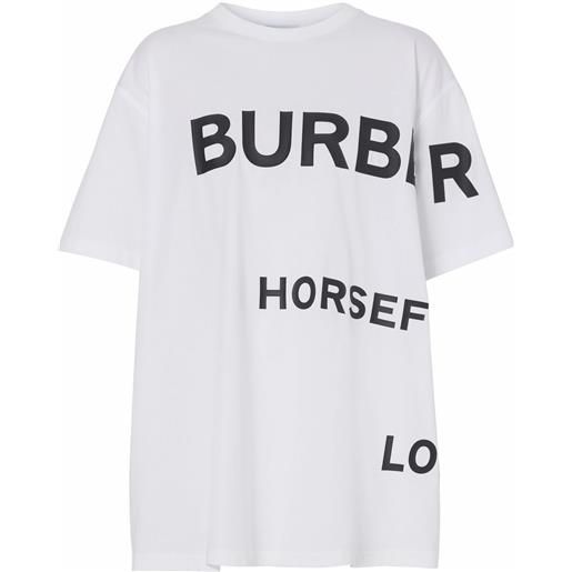 Burberry t-shirt horseferry con stampa - bianco