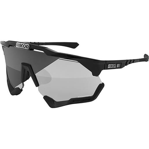 Scicon aeroshade xl photochromic sunglasses nero, grigio photocromic silver mirror/cat1-3
