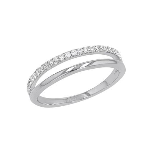 s.Oliver anello da donna in argento 925, con zirconi sintetici, argento, fornito in confezione regalo, 2022727