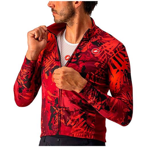 Castelli unlimited thermal long sleeve jersey rosso xl uomo