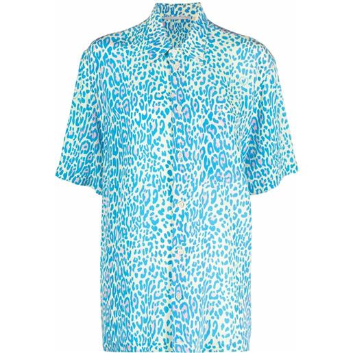 Stella McCartney camicia con stampa - blu