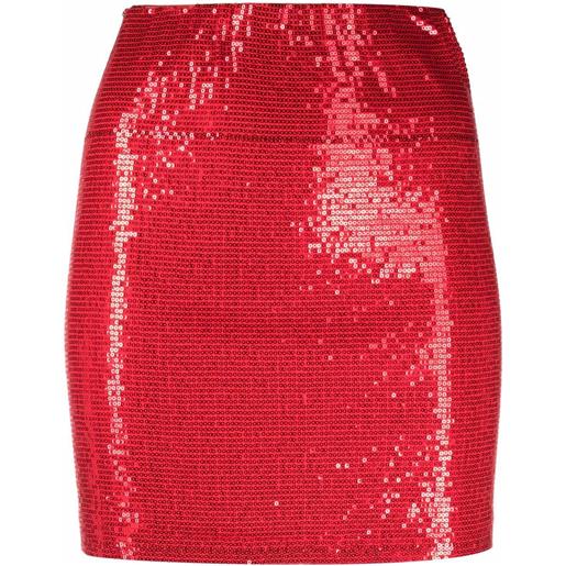 Atu Body Couture minigonna con paillettes - rosso