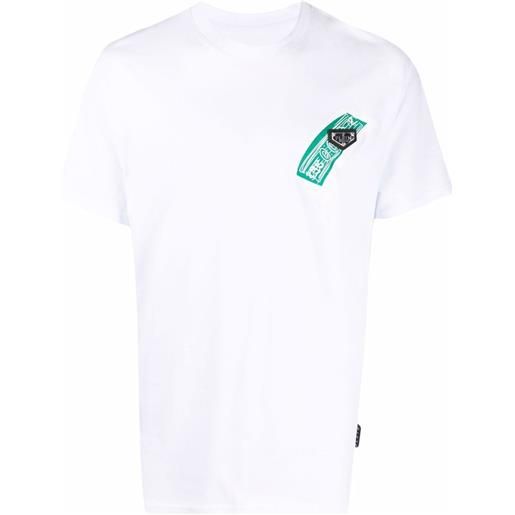 Philipp Plein t-shirt a quadri - bianco