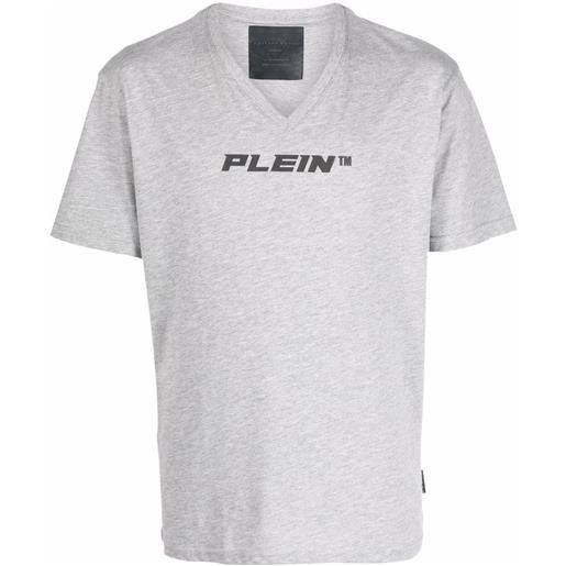 Philipp Plein t-shirt con scollo a v - grigio