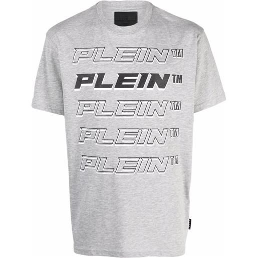 Philipp Plein t-shirt plein con logo - grigio