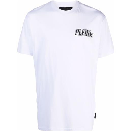 Philipp Plein t-shirt plein star con stampa - bianco