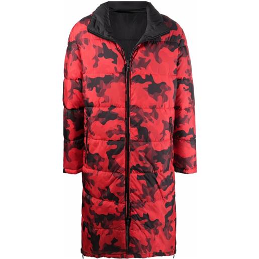 Michael Kors cappotto reversibile con stampa camouflage - rosso
