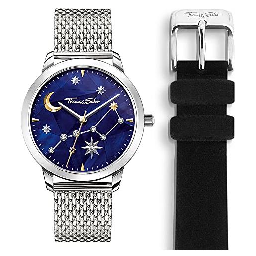 Thomas sabo orologio analogueico quarzo donna con cinturino in acciaio inox set_wa0372-217-209-33 mm