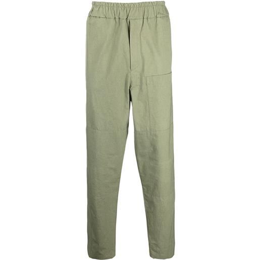 Jil Sander pantaloni con vita elasticizzata - verde
