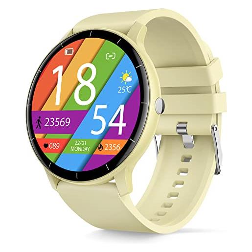 Marca Smartwatch IP67 Impermeabile per Uomo Donna per Android iOS KALINCOKALINCO Smartwatch Orologio Fitness con Cardiofrequenzimetro e Monitoraggio del Sonno， Orologio con Cinturino Milano 