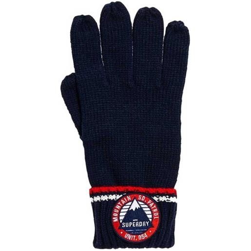 Superdry oslo racer glove guanti in maglia blu scuro