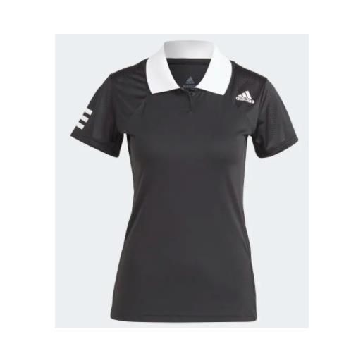 Adidas club polo tennis nera colletto bianco donna