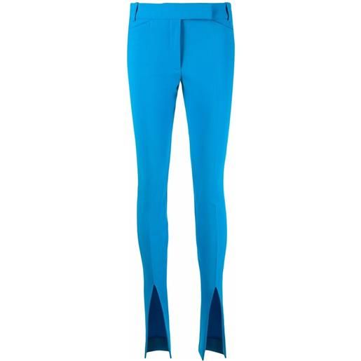 The Attico pantaloni sartoriali freja con spacco frontale - blu
