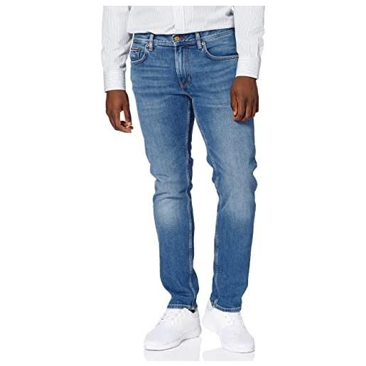 Tommy Hilfiger jeans uomo core denton chelsea elasticizzati, nero (chelsea black), 40w / 34l