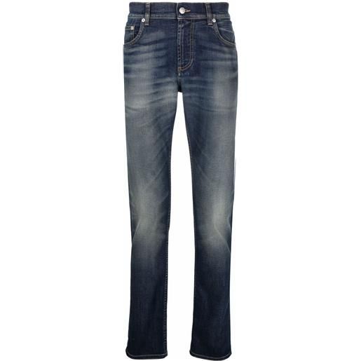 Alexander McQueen jeans mc. Queen graffiti - blu