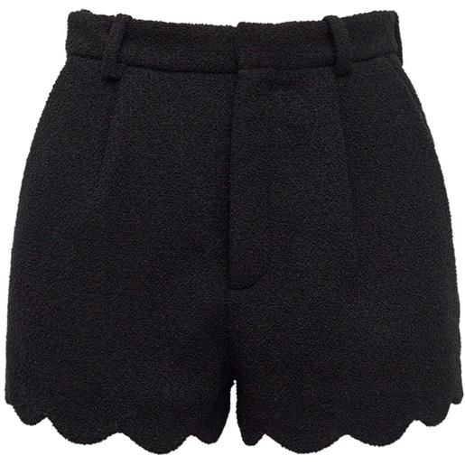 SAINT LAURENT shorts vita alta in tweed di lana