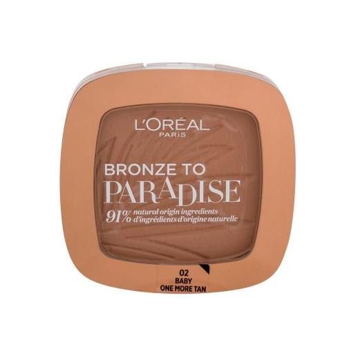 L'Oréal Paris bronze to paradise bronzer 9 g tonalità 02 baby one more tan