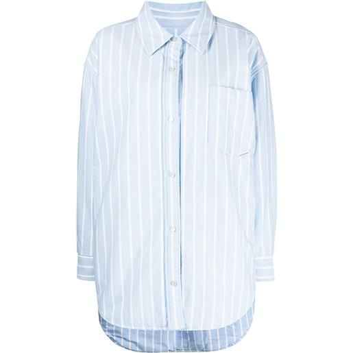 Alexander Wang giacca-camicia imbottita oxford - blu