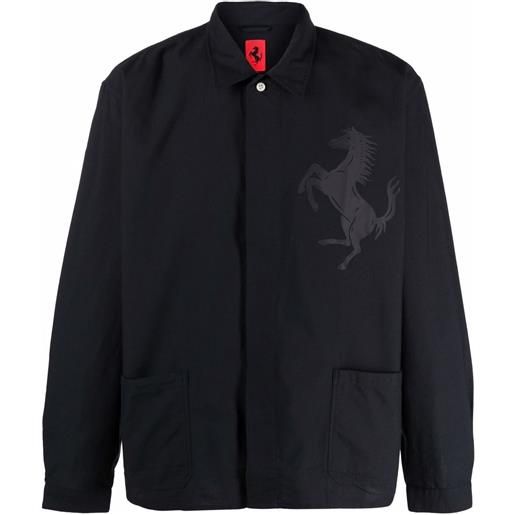 Ferrari camicia prancing horse con stampa - nero