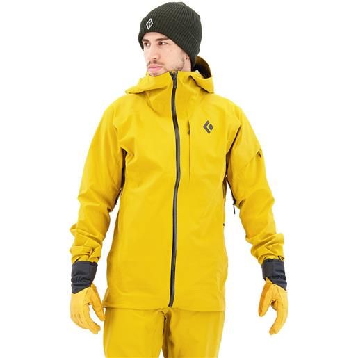 Black Diamond recon stretch ski shell jacket giallo m uomo