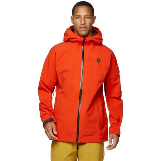 Black Diamond recon stretch ski shell jacket arancione s uomo