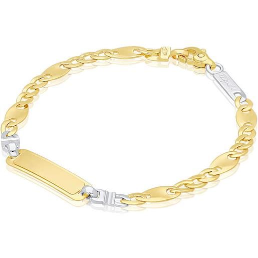 Bracciale bambino in oro con fiore targhetta - ORO&CO - Luxury Zone