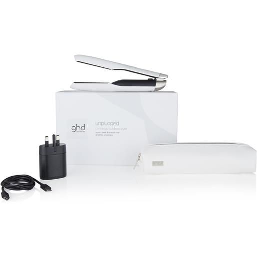 GHD ghd unplugged 1pz piastra capelli, gloss capelli white