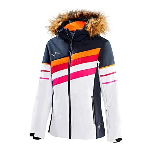 Black Crevice damen skijacke giacca da sci, white/black, 46 donna