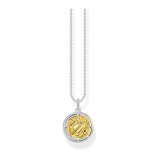 Thomas Sabo - catena per collana argento sterling zirconia_cubica donna, oro, 45cm - ke2136-849-7-l45v