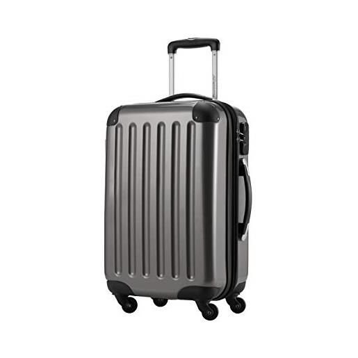 Hauptstadtkoffer alex - bagaglio a mano, 55 x 35 x 20 cm, 4 rotoli, 42 litri, valigia da viaggio, custodia rigida, valigia con rotelle, valigia per bagaglio a mano, espandibile, in titanio