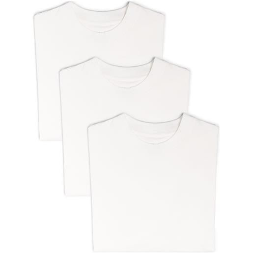 Jil Sander set di 3 t-shirt con applicazione - bianco