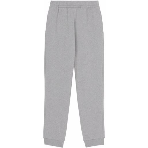 Burberry pantaloni sportivi con stampa location - grigio