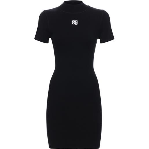 ALEXANDER WANG vestito in jersey stretch con logo