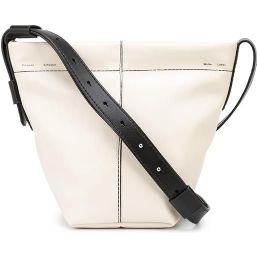 Proenza Schouler White Label borsa a secchiello con zip - bianco