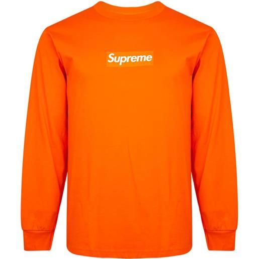 Supreme t-shirt con logo - arancione