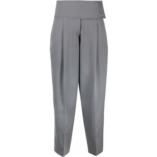 Jil Sander pantaloni crop sartoriali - grigio