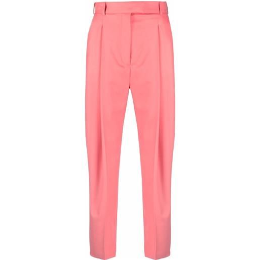 Alexander McQueen pantaloni affusolati con pieghe - rosa