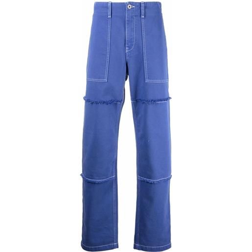 Marcelo Burlon County of Milan pantaloni dritti tempera cross - blu