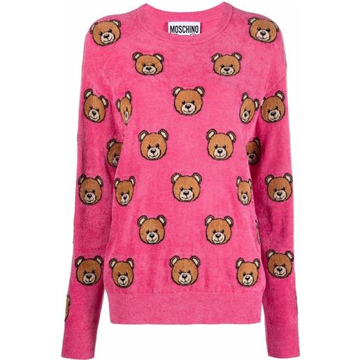 Moschino maglione toy-bear - rosa