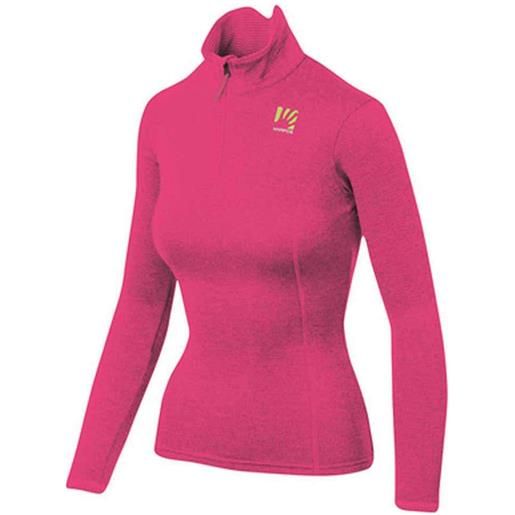 KARPOS trekking abbigliamento donna pile karpos maglia termica pizzocco w half zip rosa