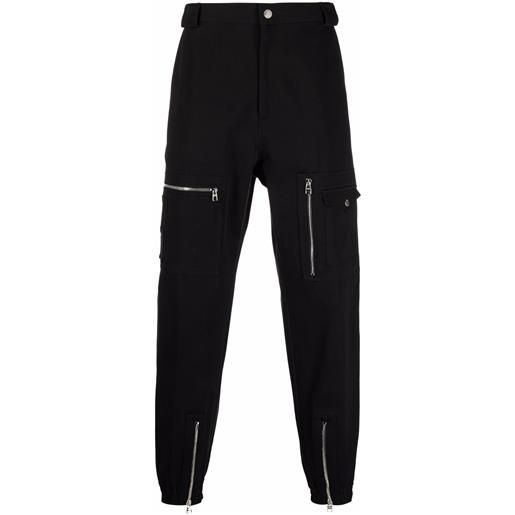 Alexander McQueen pantaloni con zip - nero