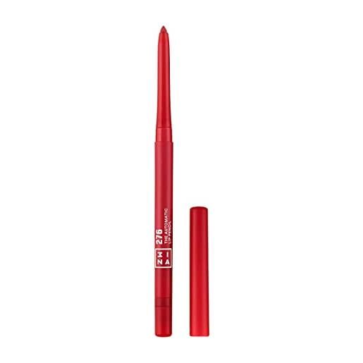 3ina makeup - the automatic lip pencil 276 - marrone - matita labbra lunga durata retrattile - matita labbra waterproof - lip liner con temperino e pennellino - vegan - cruelty free