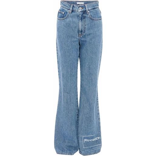JW Anderson jeans svasati a vita alta - blu