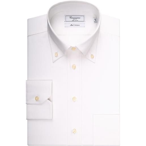 Camicissima camicia permanent bianca, slim perugia button down